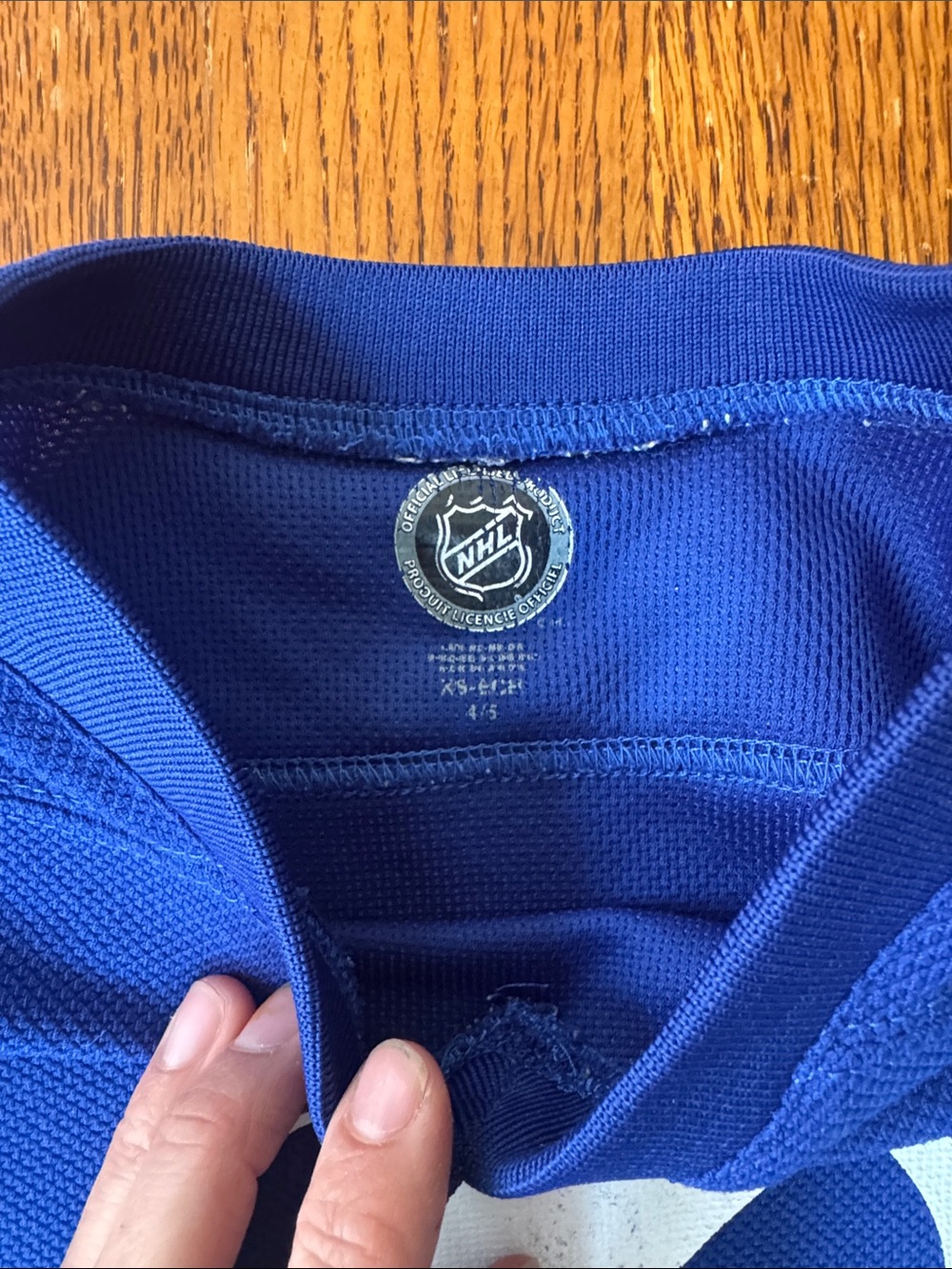 NHL Royal Blue Lightning Kids Hockey Jersey - Picture 2 of 8